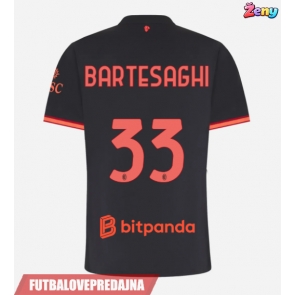 Lacne Ženy Futbalové dres AC Milan Davide Bartesaghi #33 2026-27 Krátky Rukáv - Tretina